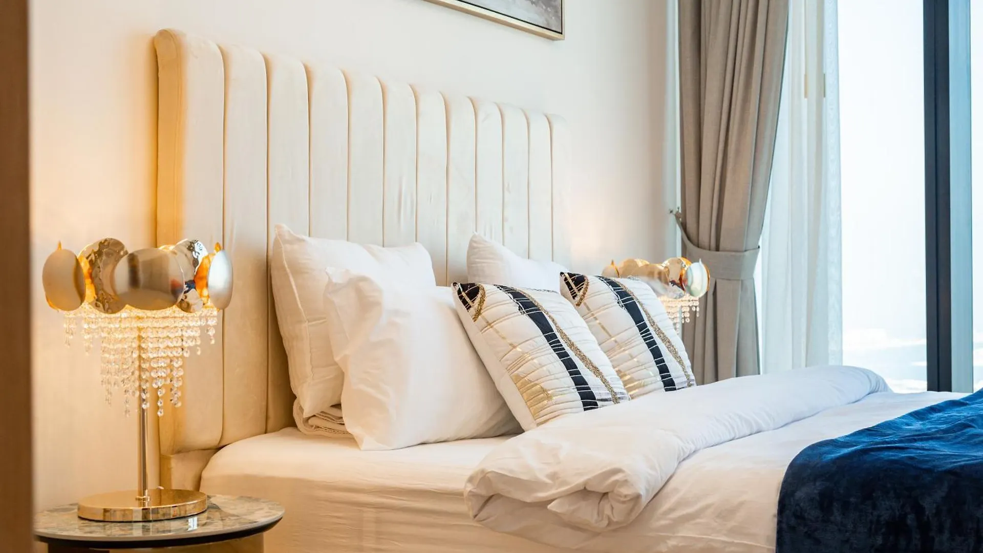 Panoramic Sea & Palm Views 2Br Address Beach Resort Jbr Дубай Апартаменты